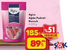 AGİSS AĞDA PUDRALI BONCUK 220 G AGİSS AĞDA PUDRALI BONCUK 220 G